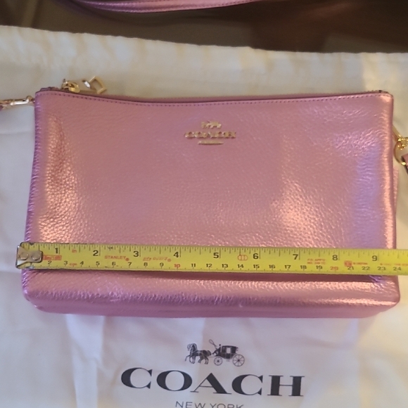 Coach Metallic Pink Shoulder Bag - Picture 5 of 8